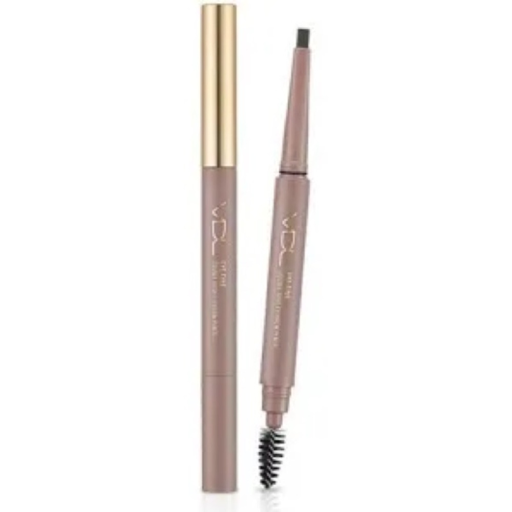 Brand new VDL eyefine double edge eyebrow pencil and brush.  Brown/Black